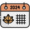 Fall Calendar 2024 Icon