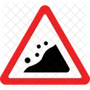 Steinschlag Steinschlagschilder Steinschlagwarnung Symbol
