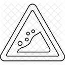 Steinschlag Steinschlagschilder Steinschlagwarnung Symbol