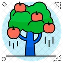 Fallender Apfel Obst Vorspeise Icon