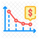 Fallender Graph  Symbol