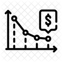 Fallender Graph  Symbol