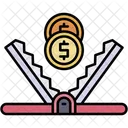 Falle Geld Schema Betrug Symbol