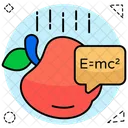 Falling Apple Gravitational Force Physics Icon