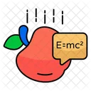 Falling Apple Gravitational Force Physics Icon