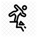 Falling Cliff Slip Icon