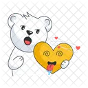 Falling In Love Love Dizziness Bear Heart Icon