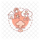 Editable Radiation Falling Out Icon
