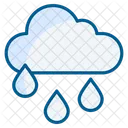 Falling Raindrops Snow Icon