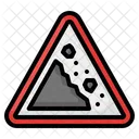 Falling Rocks Warning Danger Icon