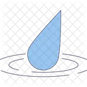 Falling Waterdrop Rain Drop Droplet Ripple Icon