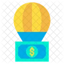 Fallschirm Dollarnote Investition Symbol