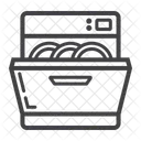 Domestico Maquina De Lavar Louca Cozinha Ícone