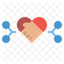 Social Compartir Apreton De Manos Icono
