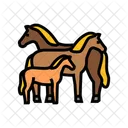 Familie Pferd Zucht Symbol