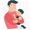 Family Father And Baby Father Love Icon