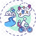 Family Bike Ride Icon