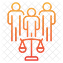 Family Conflict Judge Lawyer Icon