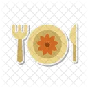 Family Dinner Table Fruit Food Icon