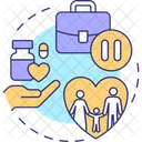 Family-friendly benefits at work  Icon