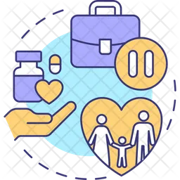 Family-friendly benefits at work  Icon