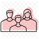 Family Gathering Color Shadow Thinline Icon Icône