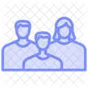 Family Gathering Duotone Line Icon Icon