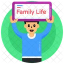 Family Life Board Handheld Banner Placard アイコン