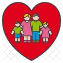Family Love Heart Icon
