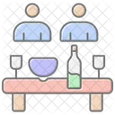 Family Meals Lineal Color Icon Icon
