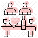 Family Meals Color Shadow Thinline Icon Icon