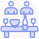 Family Meals Duotone Line Icon Icon