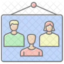 Family Photo Frame Lineal Color Icon Icon