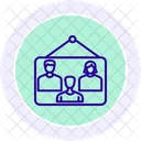 Family Photo Frame Line Icon Icon