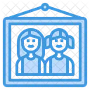 Family Picture Photo Frame Sibling Icon