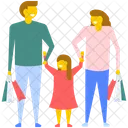 Family Shopping People Icon
