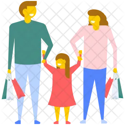 Family Shopping  Icon