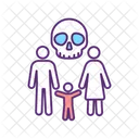 Family Threat Trafficking Death Icon