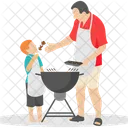 Family Time Family Picnic Camp Food Icon