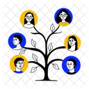 Family Tree Genealogy Heredity Icon