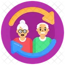 Persons Turnover Family Turnover Elderly Turnover Icon
