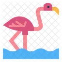 Famingo Zoo Bird Icon