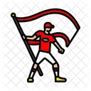 Fanfahne Gesichtsfahne Bemalt Symbol
