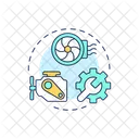 Fan Motor Inspection Checkup Symbol