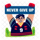 Fanatico Animador Motivador Personaje Icono