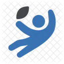 Rugby Spieler Fangen Symbol
