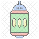 Fanoos Lantern Lineal Color Icon Symbol