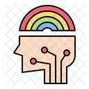 Fantasie Idee Regenbogen Icon