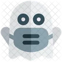 Fantasma Emoji Con Mascarilla Emoji Icono