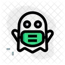 Fantasma Emoji Con Mascarilla Emoji Icono